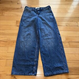 Hollister Low Rise Super Baggy Jeans Light Denim Y2K Loose Women 2R Fits 26x29